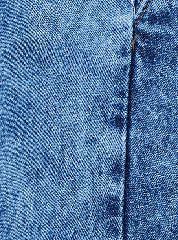 KRAUS Pintuck Denim Shorts