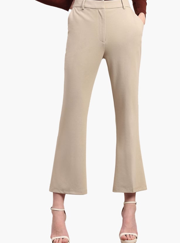 VERO MODA Solid Wide Leg Trousers