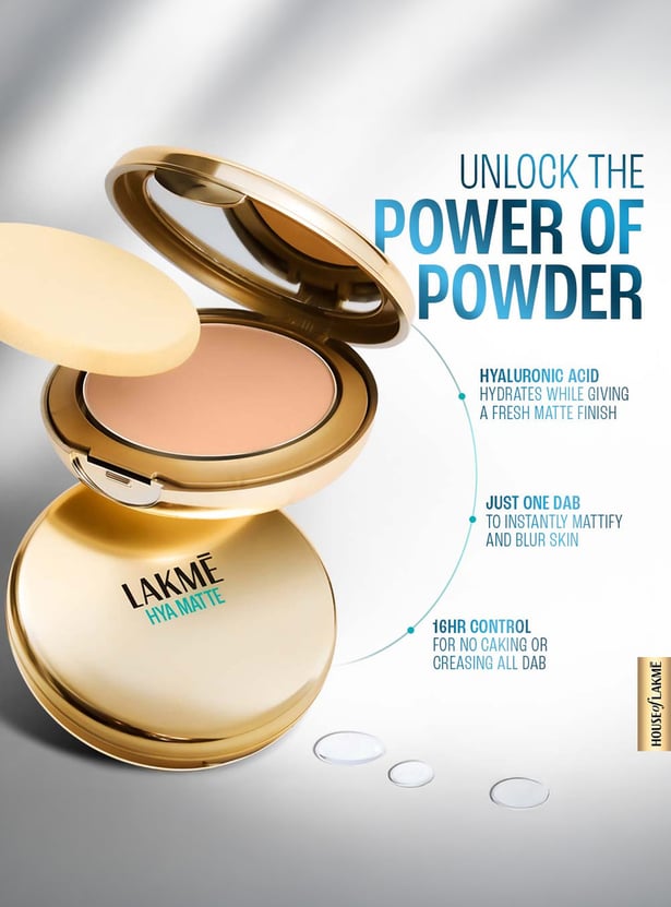 LAKME 9to5 Hya Matte Pressed Powder - Sand - 9g