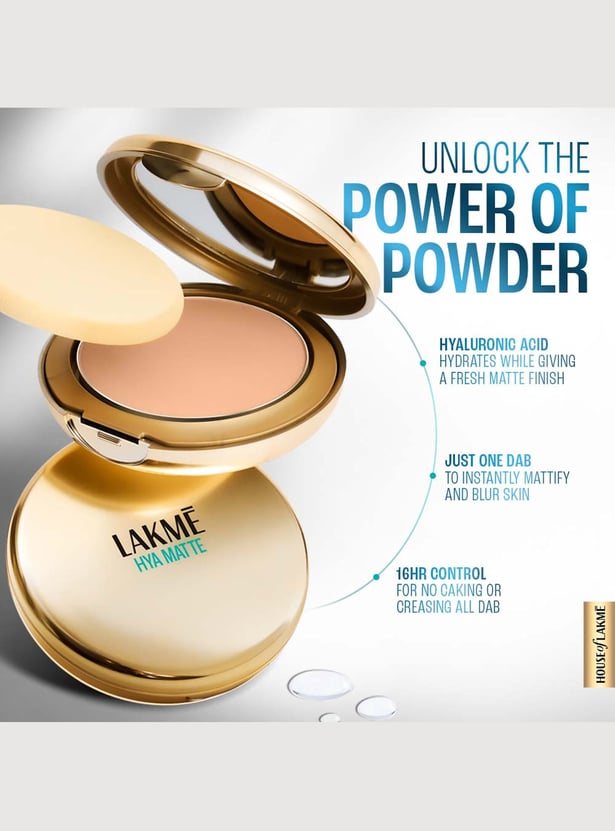 LAKME 9to5 Hya Matte Pressed Powder - Nude - 9g