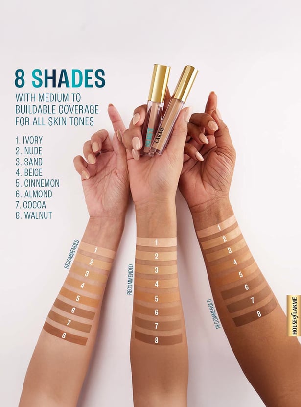 LAKME 9to5 Hya Matte Liquid Concealer - Almond - 2ml