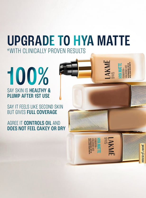 LAKME 9to5 Hya Matte Foundation + Hyaluronic Acid - Warm Sand - 25ml