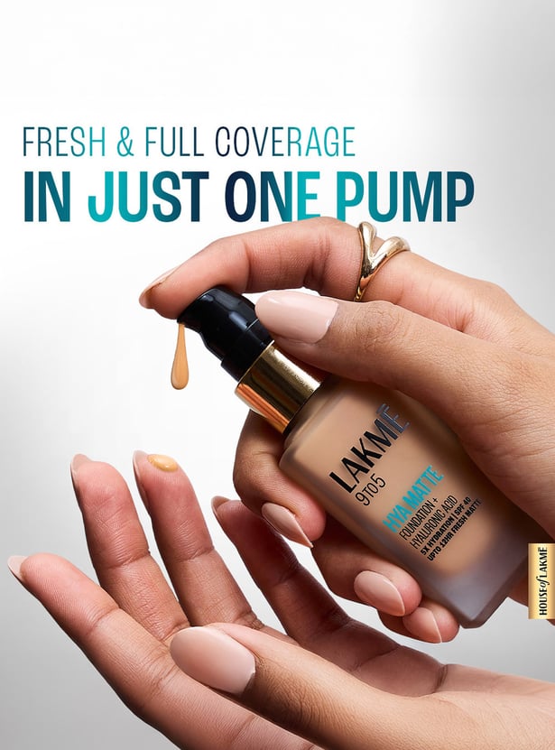 LAKME 9to5 Hya Matte Foundation + Hyaluronic Acid - Warm Natural - 25ml
