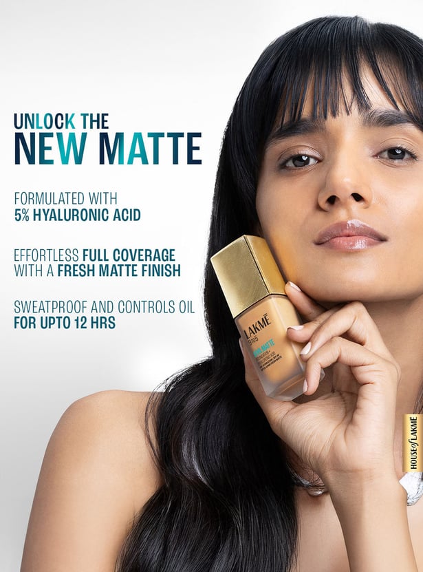 LAKME 9to5 Hya Matte Foundation + Hyaluronic Acid - Warm Caramel - 25ml