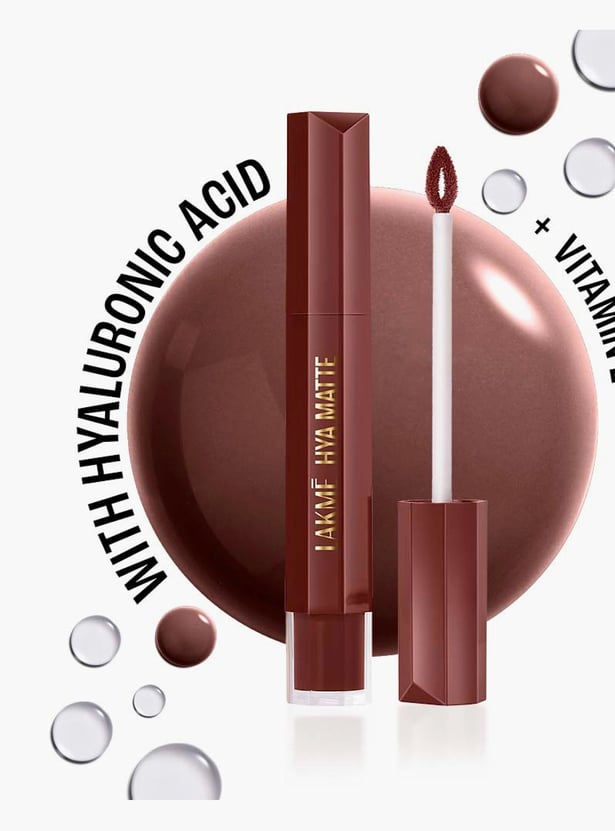 LAKME 9to5 Hya Matte Liquid Lipstick + Hyaluronic Acid - Monday Mocha - 5.3ml