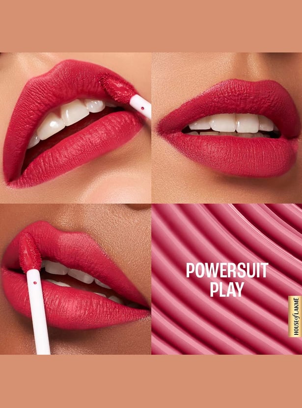 LAKME9to5 Hya Matte Liquid Lipstick + Hyaluronic Acid - Powersuit Pink - 5.3ml