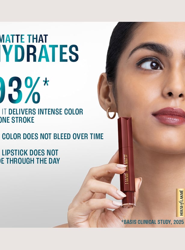 LAKME9to5 Hya Matte Liquid Lipstick + Hyaluronic Acid - Powersuit Pink - 5.3ml
