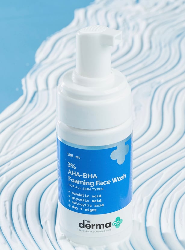 THE DERMA CO 3 Percent AHA-BHA Foaming Face Wash - 100ml
