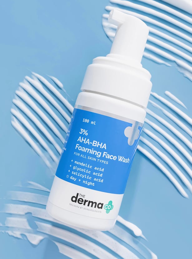 THE DERMA CO 3 Percent AHA-BHA Foaming Face Wash - 100ml