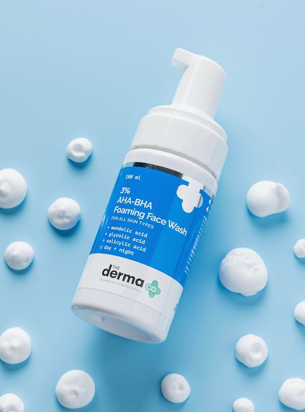 THE DERMA CO 3 Percent AHA-BHA Foaming Face Wash - 100ml