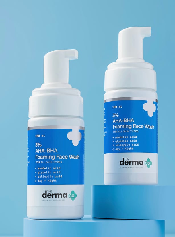 THE DERMA CO 3 Percent AHA-BHA Foaming Face Wash - 100ml