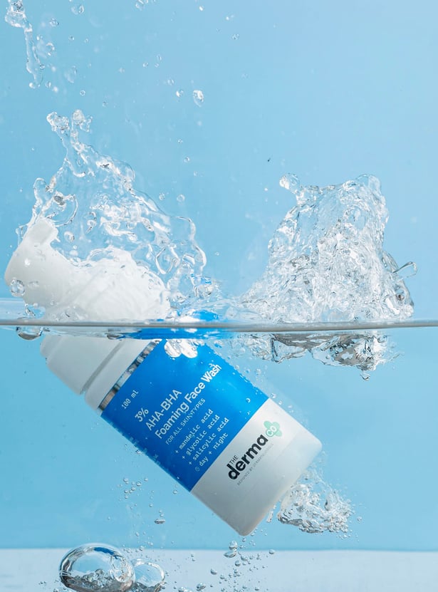 THE DERMA CO 3 Percent AHA-BHA Foaming Face Wash - 100ml