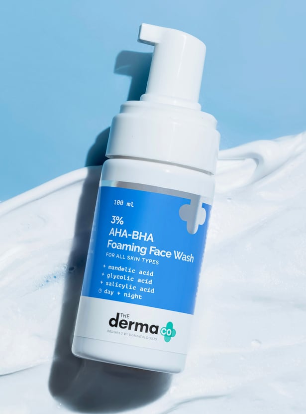 THE DERMA CO 3 Percent AHA-BHA Foaming Face Wash - 100ml