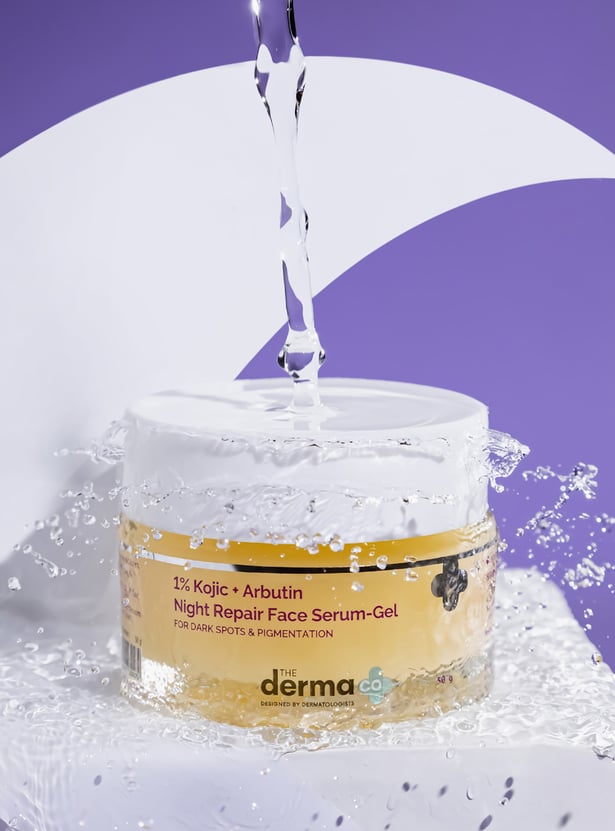 THE DERMA CO 1 Percent Kojic And Arbutin Night Repair Face Serum-Gel - 50g