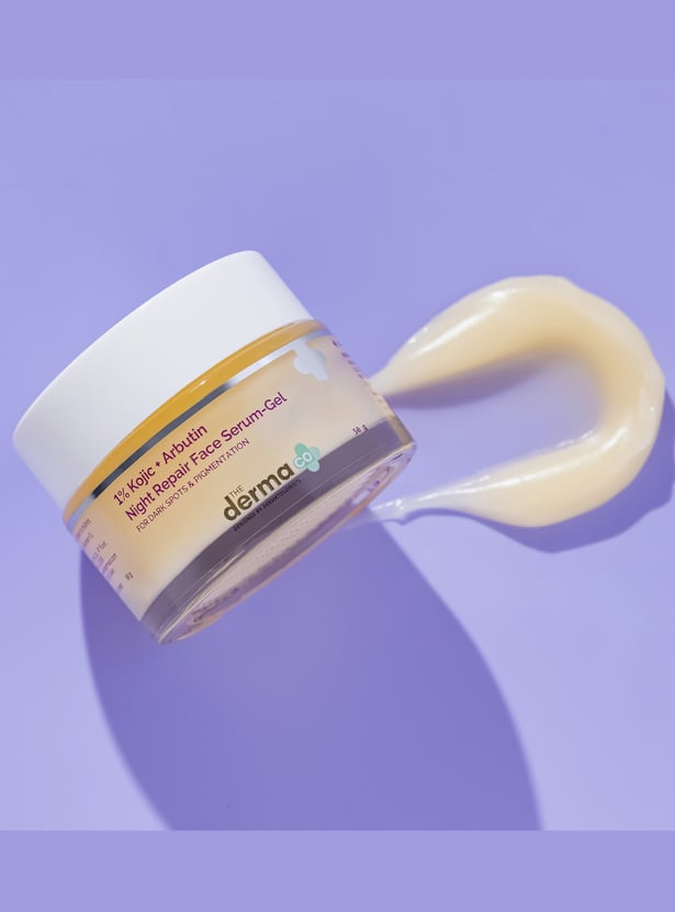 THE DERMA CO 1 Percent Kojic And Arbutin Night Repair Face Serum-Gel - 50g