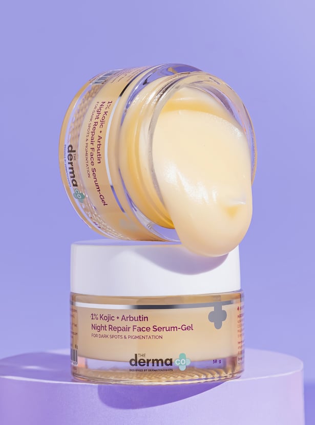 THE DERMA CO 1 Percent Kojic And Arbutin Night Repair Face Serum-Gel - 50g