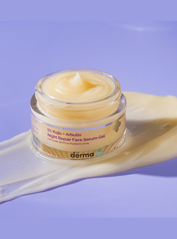 THE DERMA CO 1 Percent Kojic And Arbutin Night Repair Face Serum-Gel - 50g