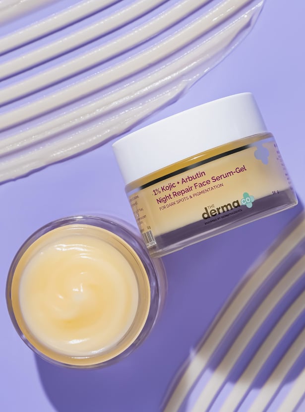 THE DERMA CO 1 Percent Kojic And Arbutin Night Repair Face Serum-Gel - 50g