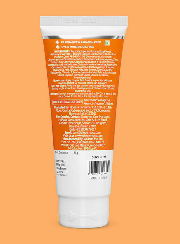 THE DERMA CO 1 Percent Hyaluronic Long Lasting Sunscreen - 50g