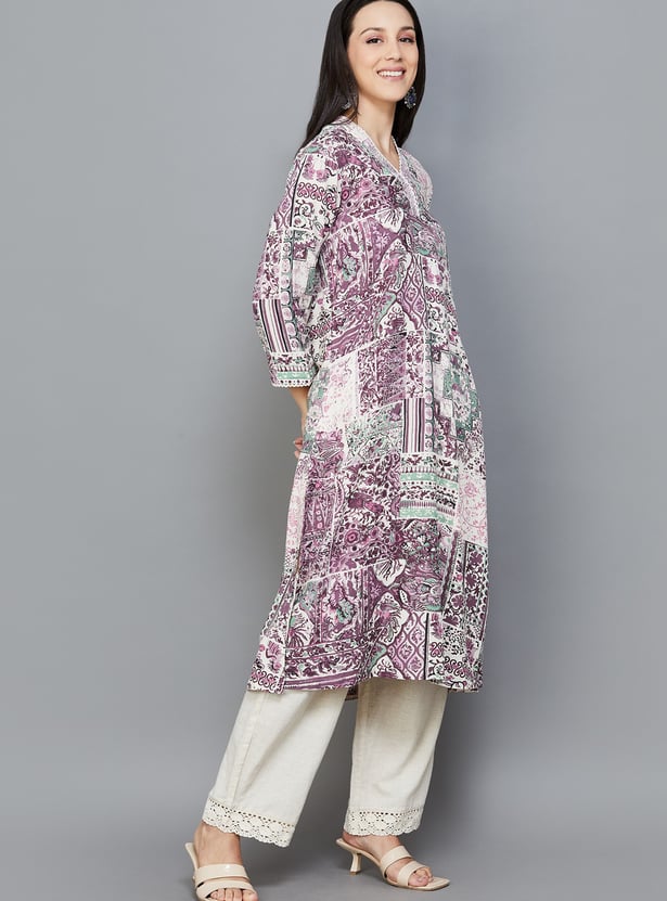BIBA Printed Straight Kurta