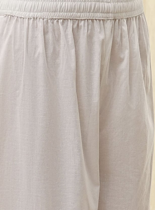 BIBA Embroidered A-line Kurta Set