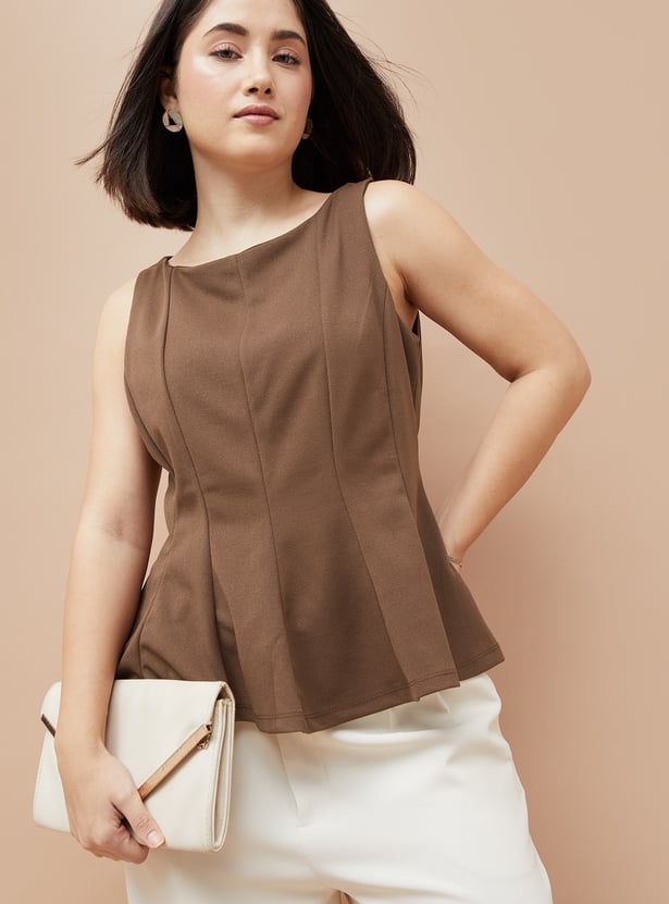 CODE Solid Sleeveless Top