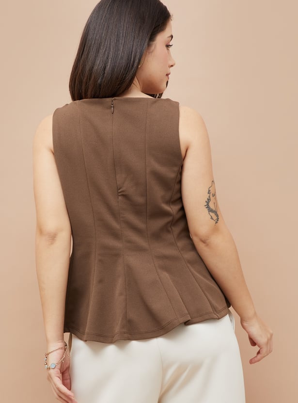 CODE Solid Sleeveless Top