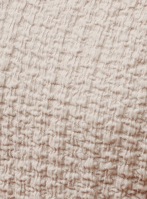 CODE Textured V-Neck Top
