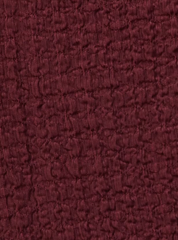 CODE Textured V-Neck Top
