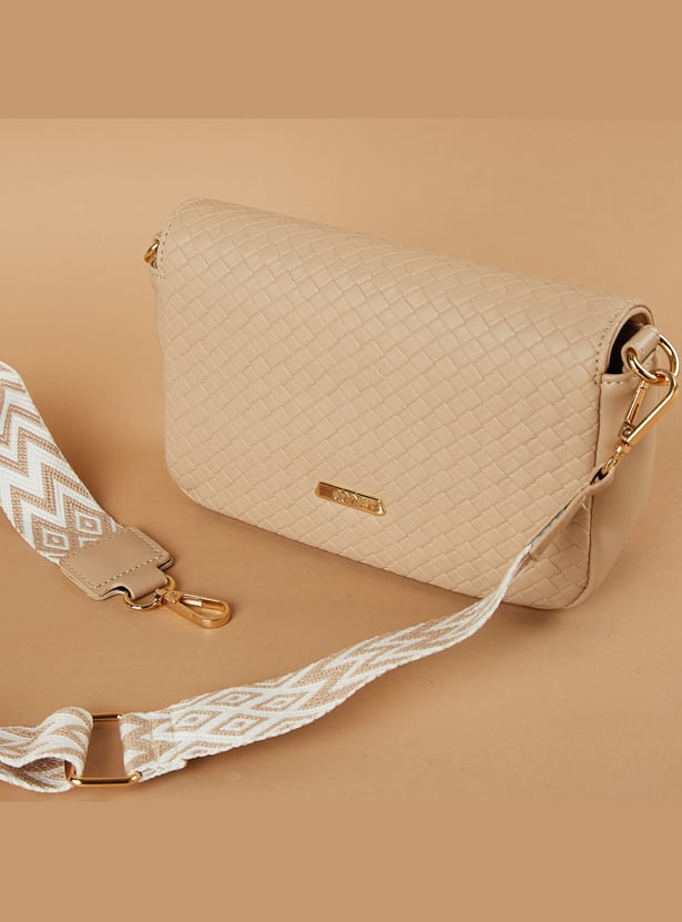 CODE Patterned Sling Bag with Pouch