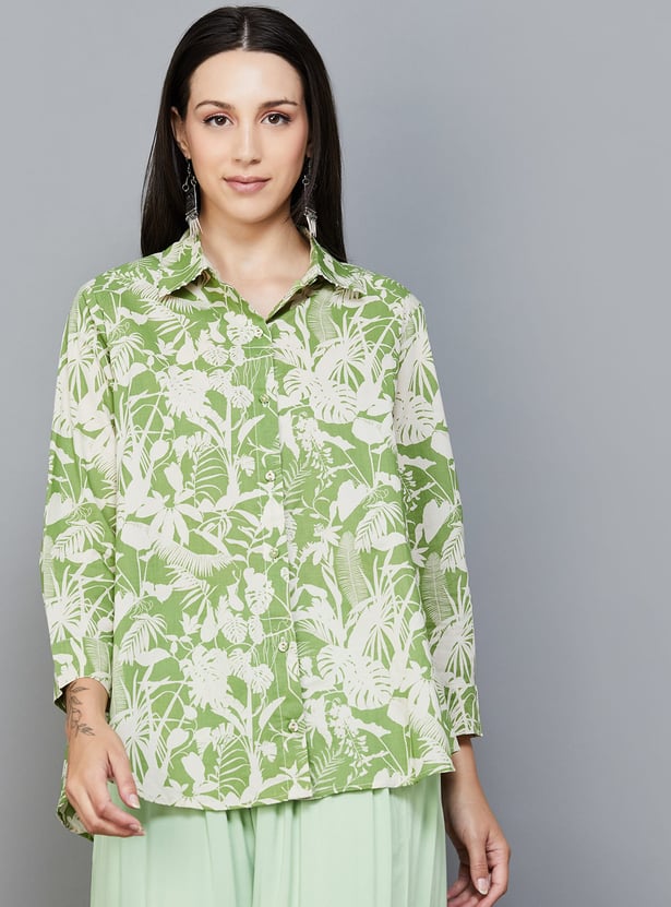 BIBA Printed Shirt Style Top