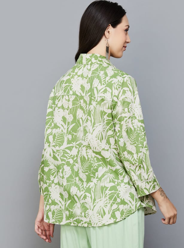 BIBA Printed Shirt Style Top