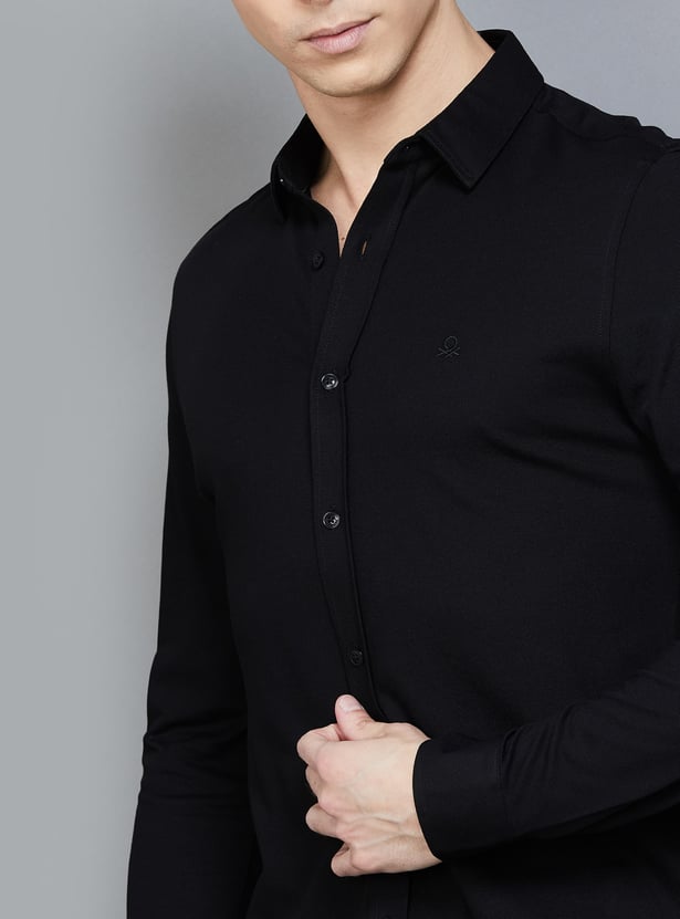 UNITED COLORS OF BENETTON Solid Slim Fit Shirt