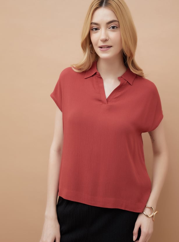 FAME FOREVER Textured Top
