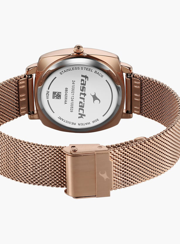 FASTRACK Stunners X Analog Watch with Stainless Steel Strap - 68043WM01