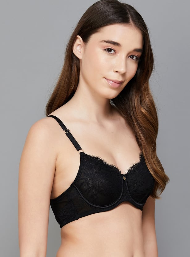 AMANTE Lace Non-Padded Wired Balconette Bra