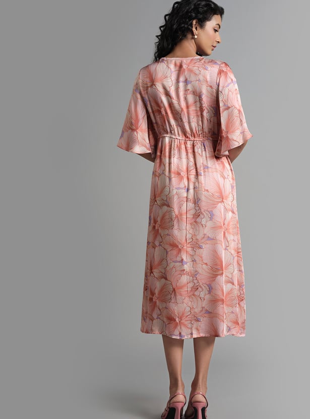 AND Floral Print Fit & Flare Dress