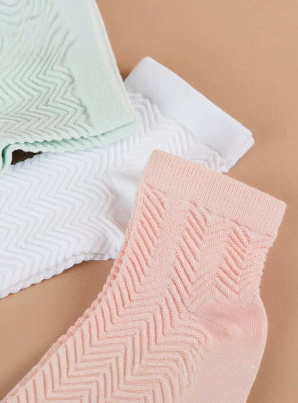 GINGER Knitted Ankle-Length Socks - Pack of 3