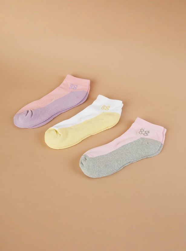 GINGER Colourblock Ankle-Length Socks - Pack of 3