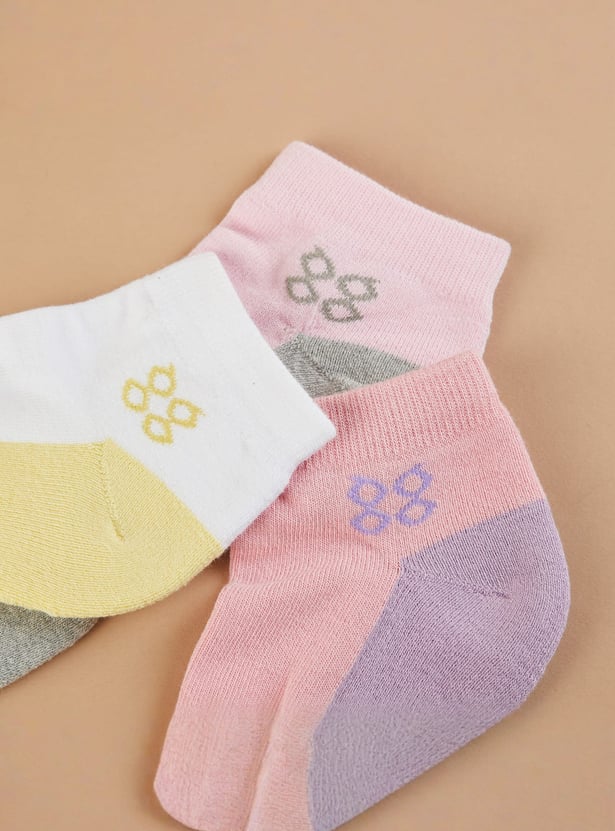 GINGER Colourblock Ankle-Length Socks - Pack of 3