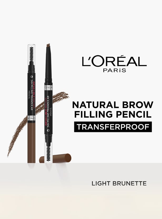 LOREAL PARIS Infallible 24H Brow Filling Triangular Pencil - 5.0 Light Brunette - 1g