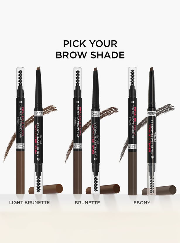 LOREAL PARIS Infallible 24H Brow Filling Triangular Pencil - 5.0 Light Brunette - 1g