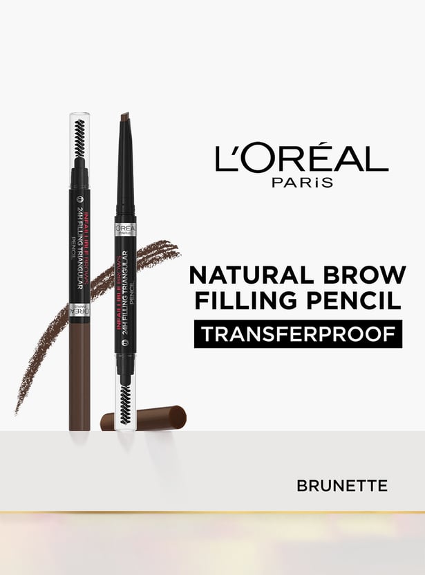 LOREAL PARIS Infallible 24H Brow Filling Triangular Pencil - 3.0 Brunette - 1g