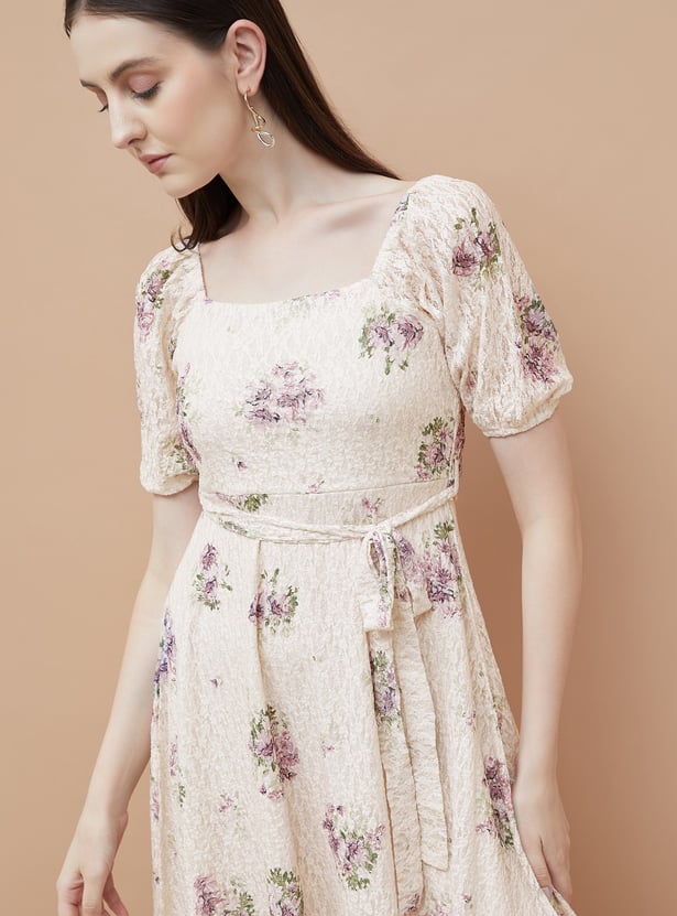 Buy CODE Floral Print A-line Dress from CODE at just INR 2499.0