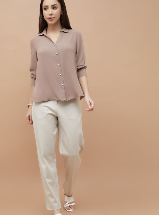 CODE Solid Regular Fit Shirt