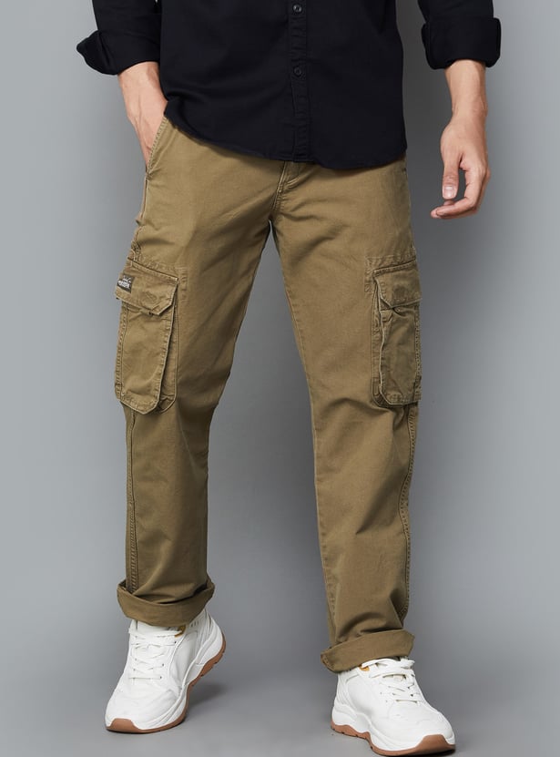 US POLO ASSN Solid Straight Fit Cargos