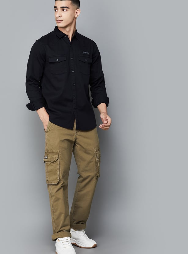 US POLO ASSN Solid Straight Fit Cargos