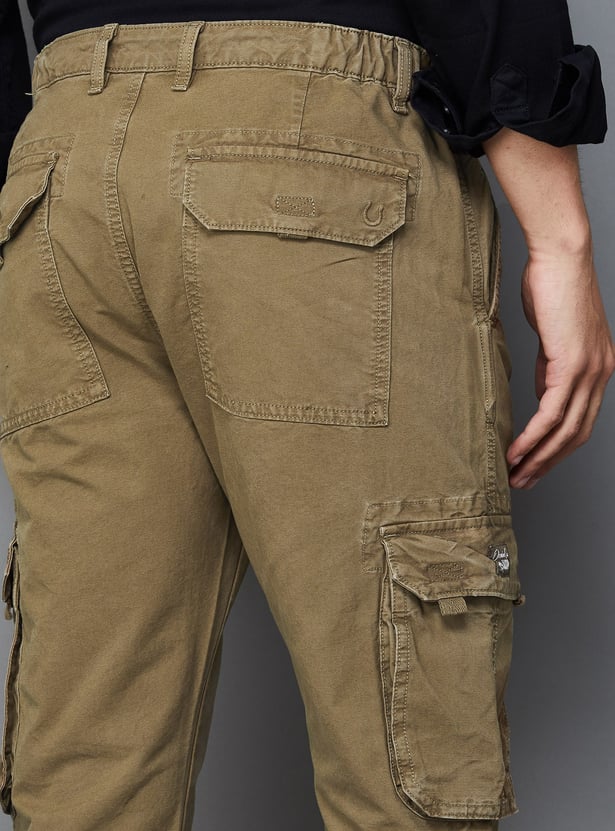 US POLO ASSN Solid Straight Fit Cargos