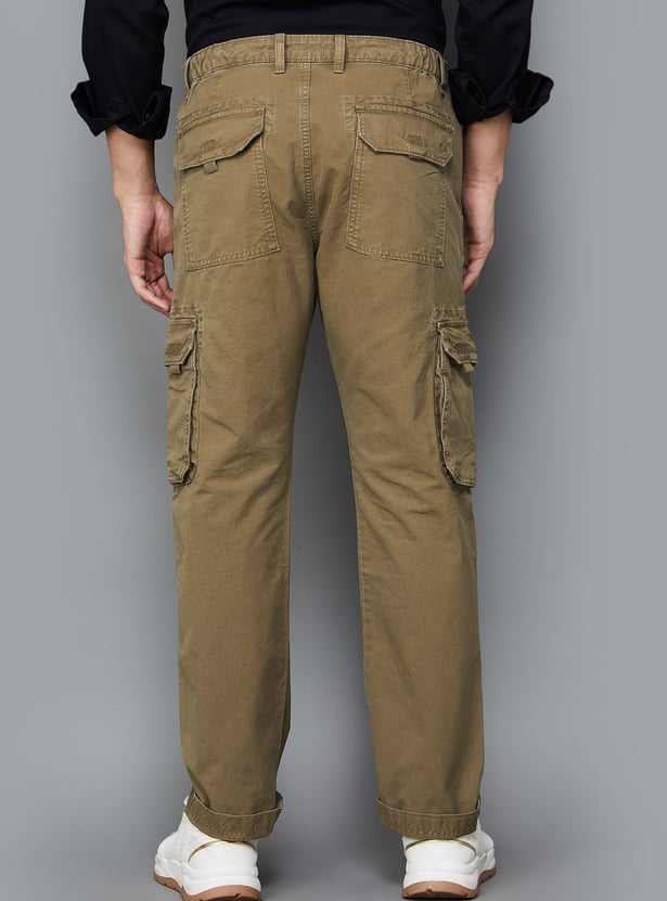 US POLO ASSN Solid Straight Fit Cargos