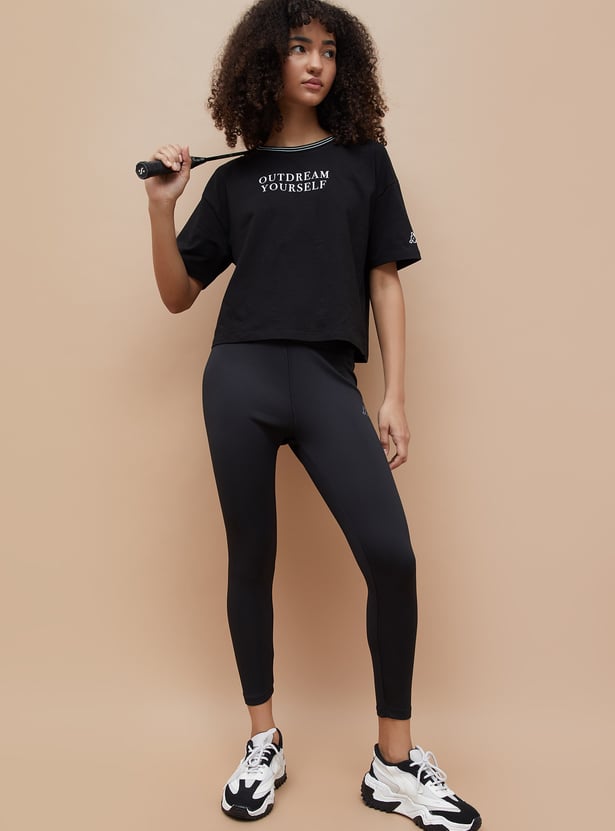 KAPPA Solid Ankle-Length Tights